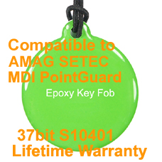 37bit S10401 Proximity Epoxy Key Fob for AMAG SETEC MDI PointGuard